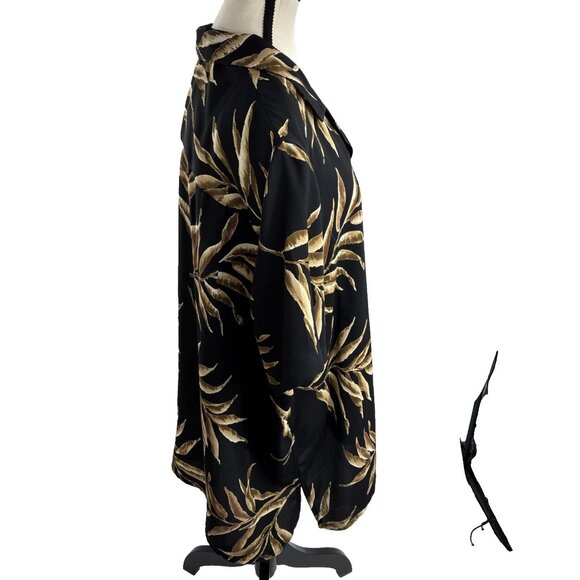 Alfred Dunner Womens Short Sleeve Tropical Print Blouse Size 20 Button Front - Picture 4 of 8